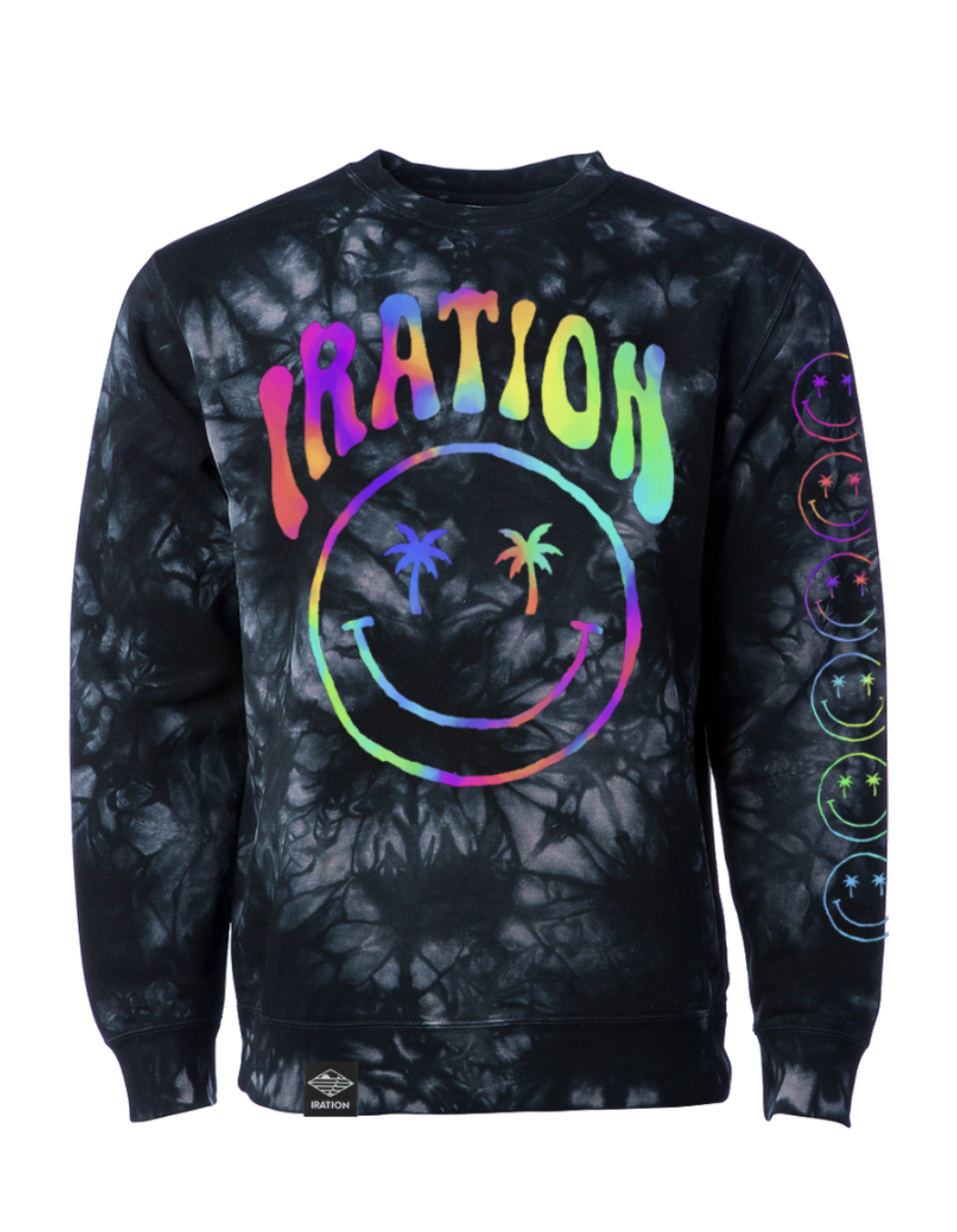 Teen Spirit Fleece Crewneck (Black Tie Dye)