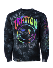 Teen Spirit Fleece Crewneck (Black Tie Dye)