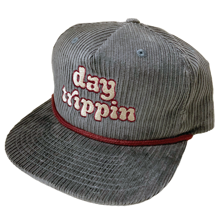 Day Trippin Corduroy Snapback (Grey)
