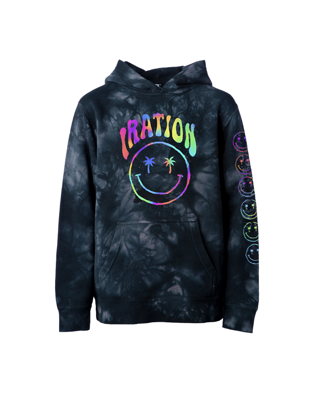 Youth Teen Spirit Tie Dye Hoodie (Blue & Grey)