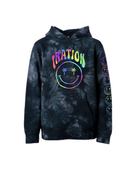 Youth Teen Spirit Tie Dye Hoodie (Blue & Grey)