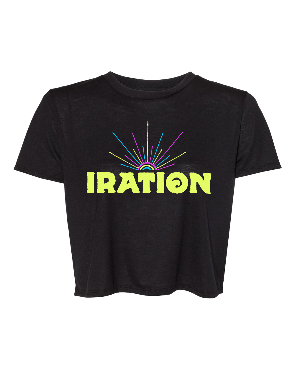 Women's Sunrise Crop Tee (Black)