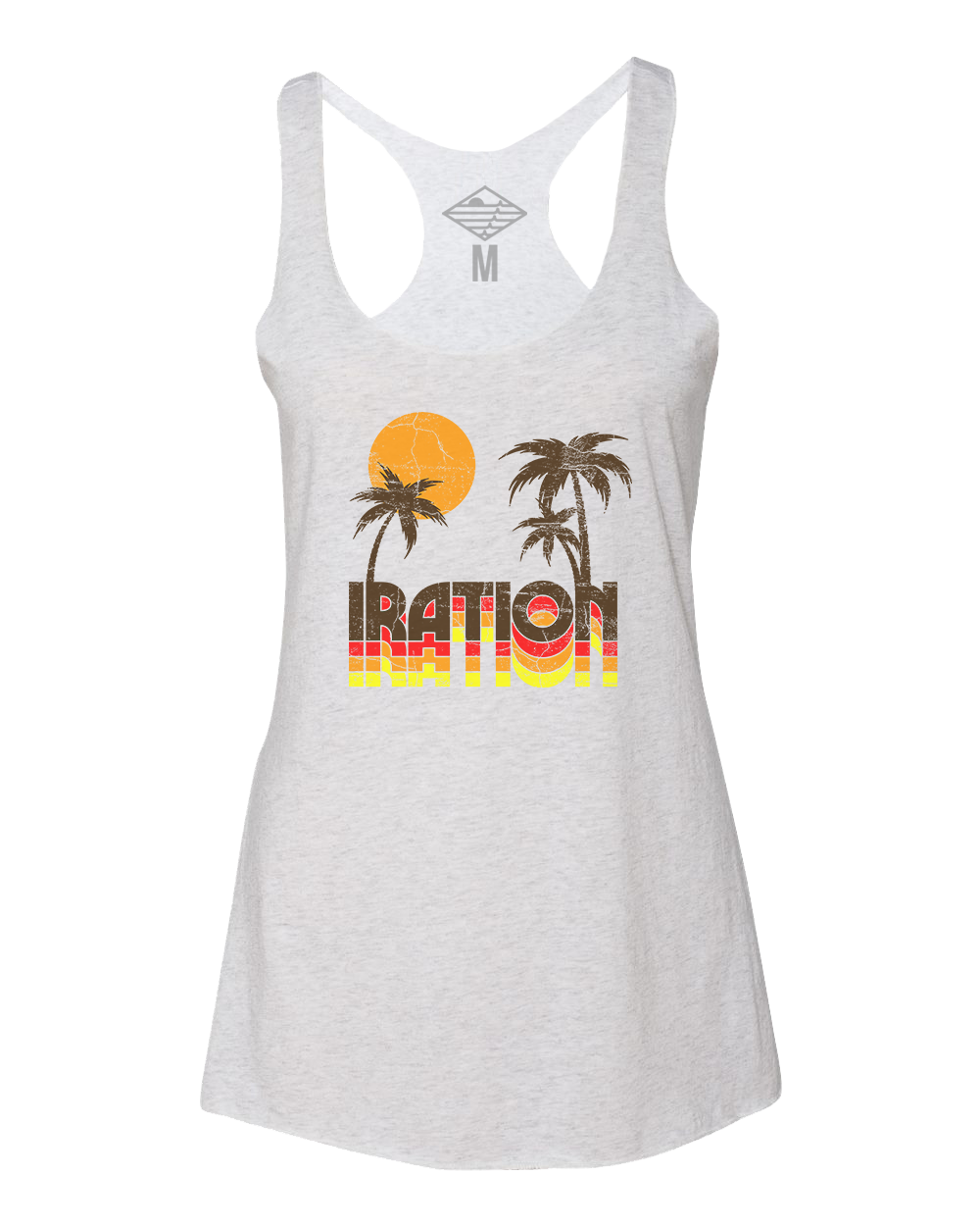Women's Retro Palm Tank (Vintage White)