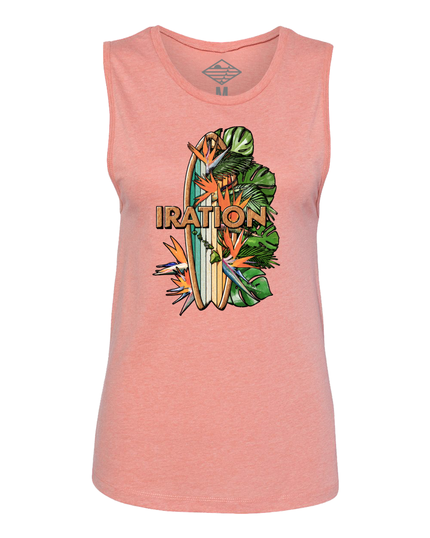 Women's Surfboard Tank (Heather Peach)
