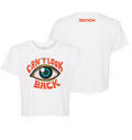 Women's Can't Look Back Crop Tee (White) [ONLY XL & 2XL AVAILABLE]