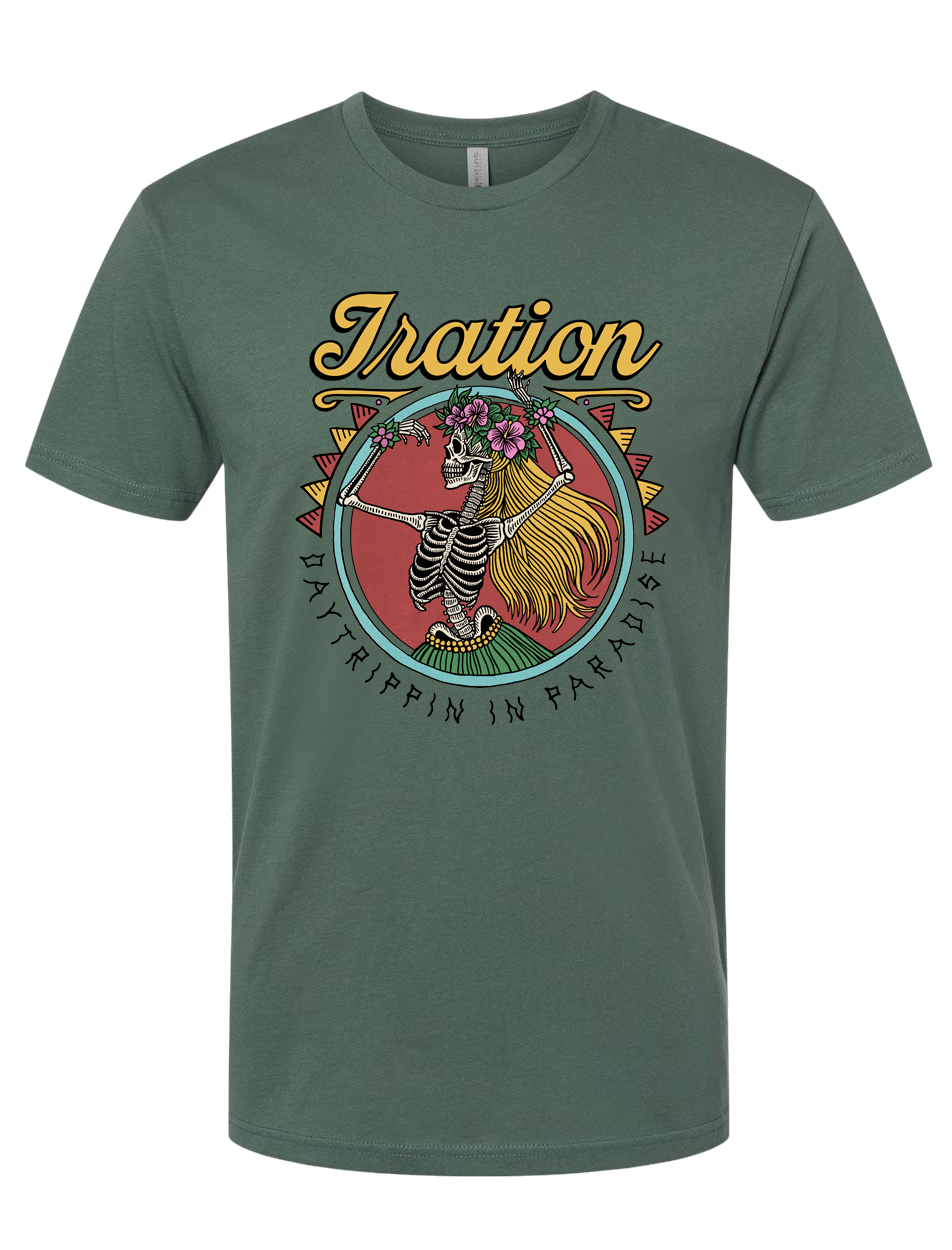 Grateful Hula Tee (Olive Green)