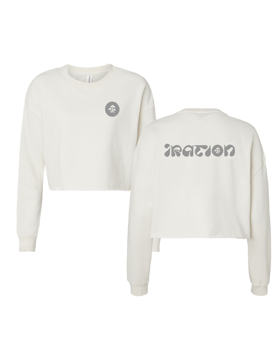 Women's Micro Dose Cropped Crewneck (Bone)