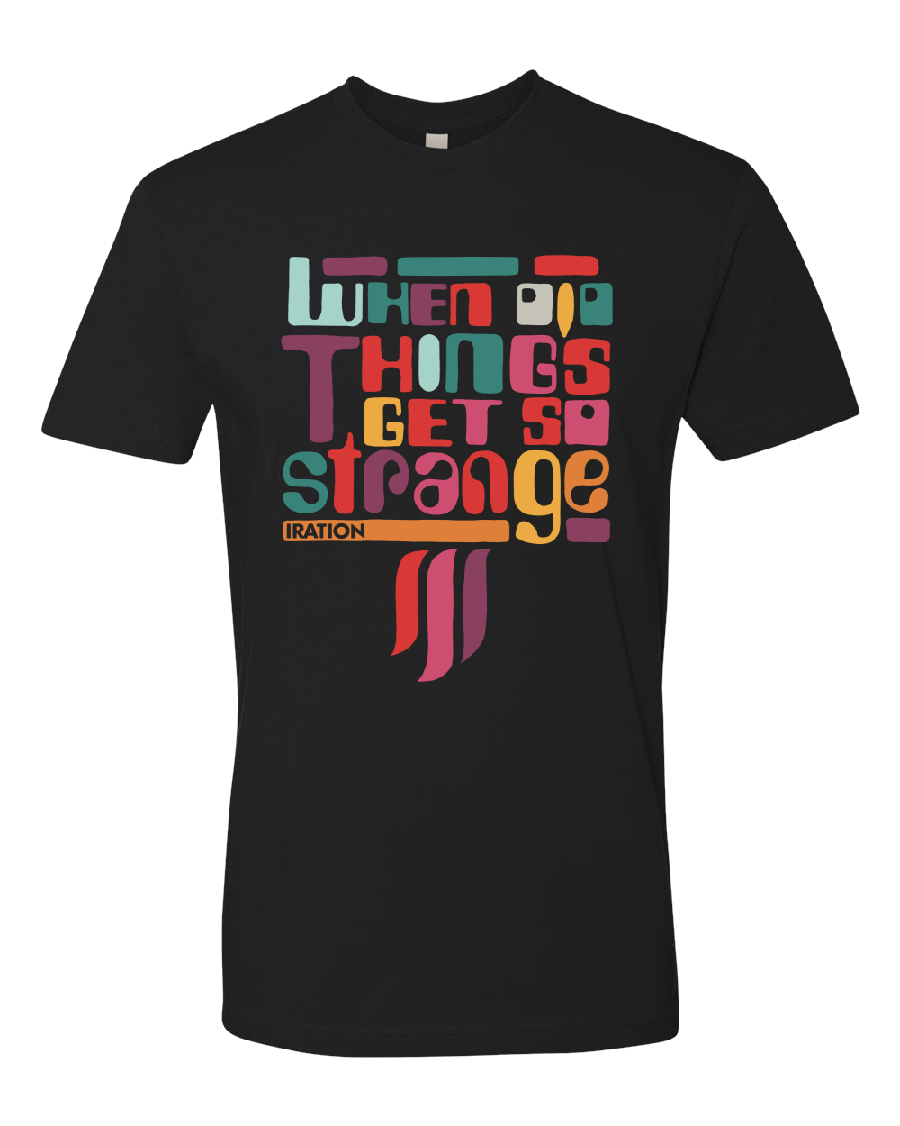 Strange Tee [Colored Text] (Black)