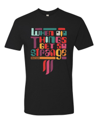 Strange Tee [Colored Text] (Black)