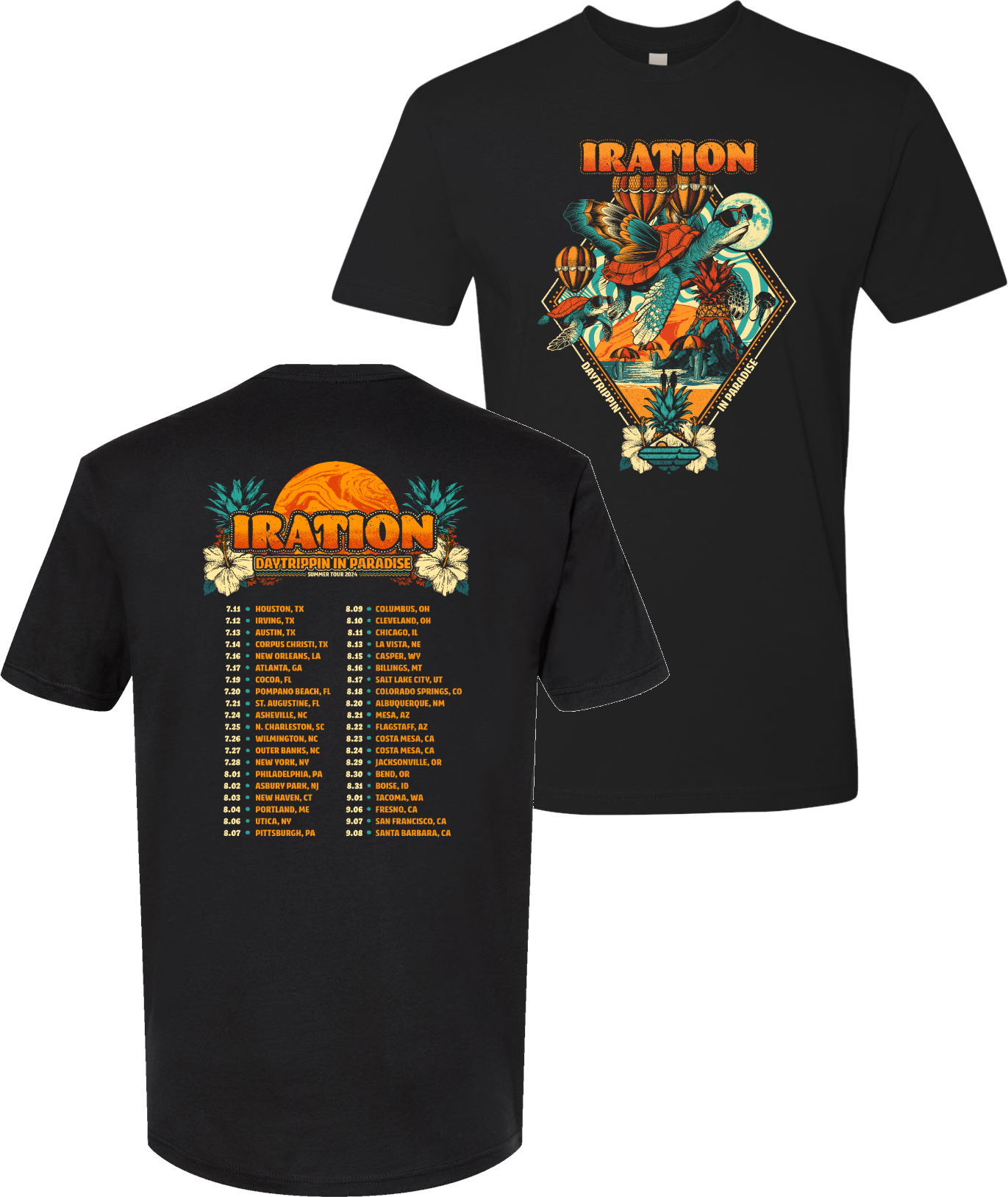 Daytrippin In Paradise Tour Tee (Black)