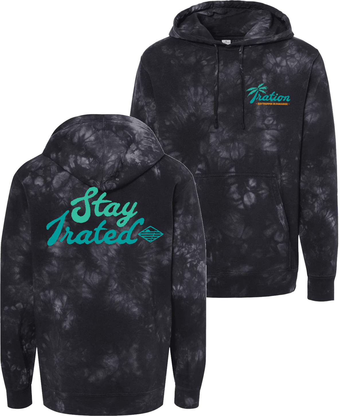 Stay Irated Tie Dye Hoodie (Black Tie Dye)