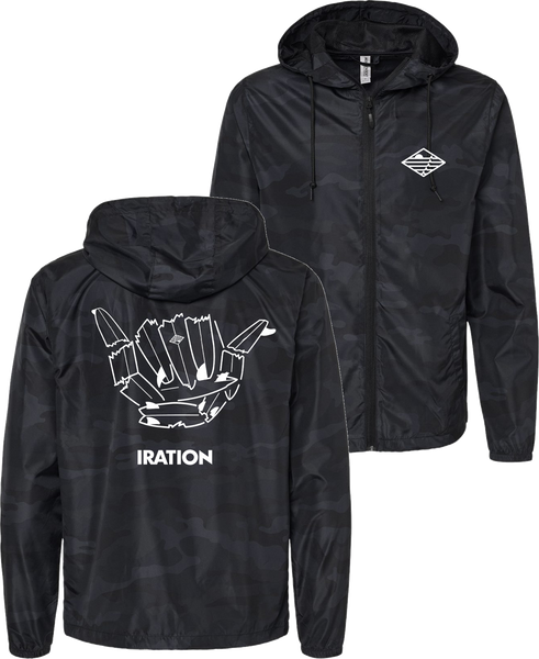 Broken Boards Shaka Windbreaker (Black Camo)