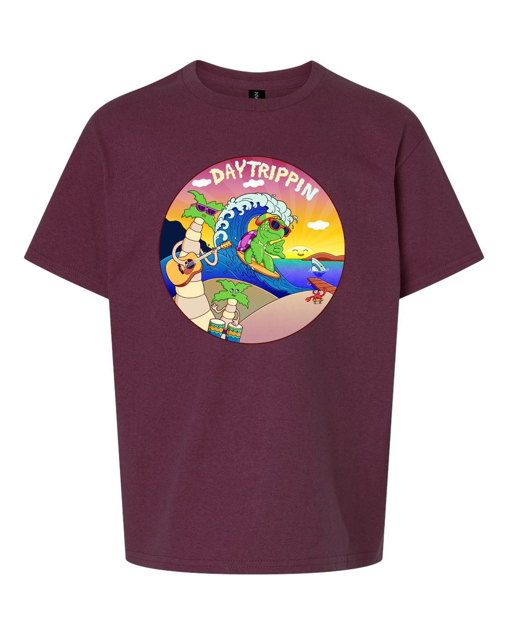 Youth Turtle Tee (Maroon)
