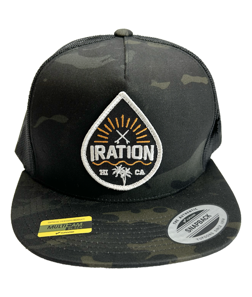 Black Camo Drop Patch Snapback