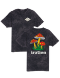 Rasta Mushroom Acid Wash Tee (Cloud Black)