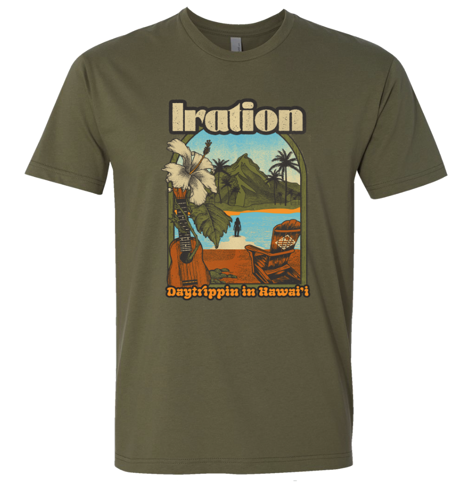 Daytrippin In Hawaii Tee (Army Green)