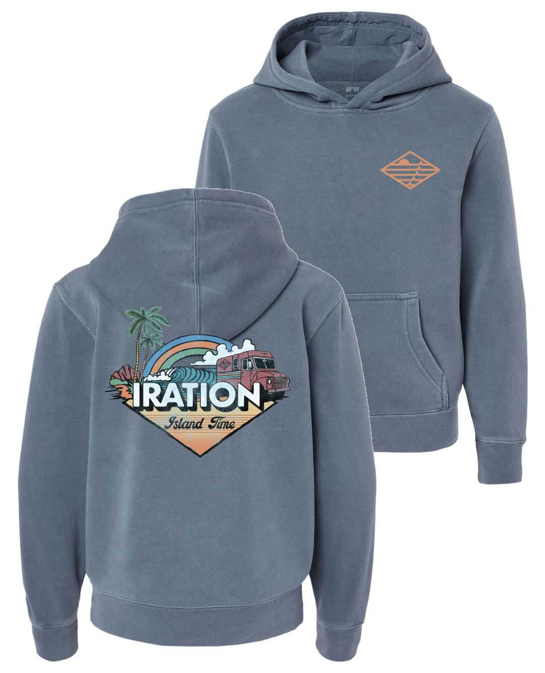 Youth Ke Iki Pullover Hoodie (Slate Blue)