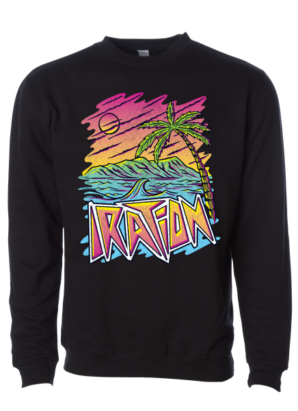 Neon Ocean Crewneck (Black)