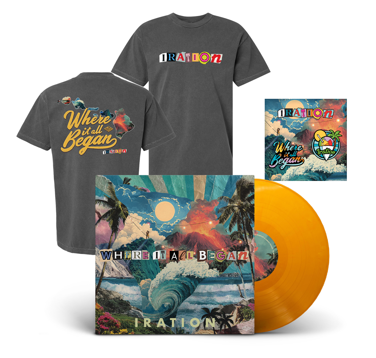 Where It All Began Vinyl [Hi-Melt Blue or Lava Orange] + Tee + Pin Pack Bundle (Pre-Order)