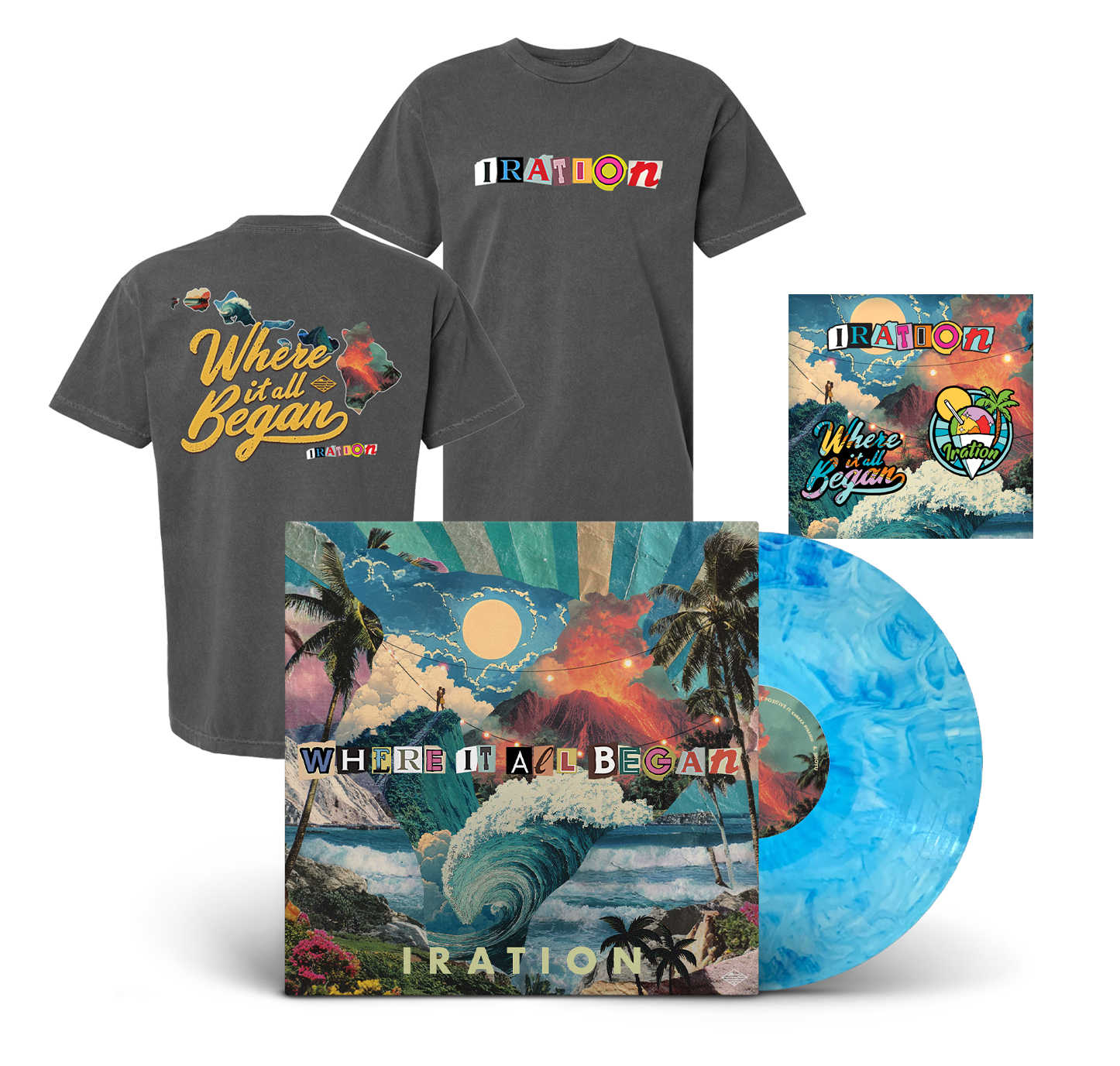 Where It All Began Vinyl [Hi-Melt Blue or Lava Orange] + Tee + Pin Pack Bundle (Pre-Order)