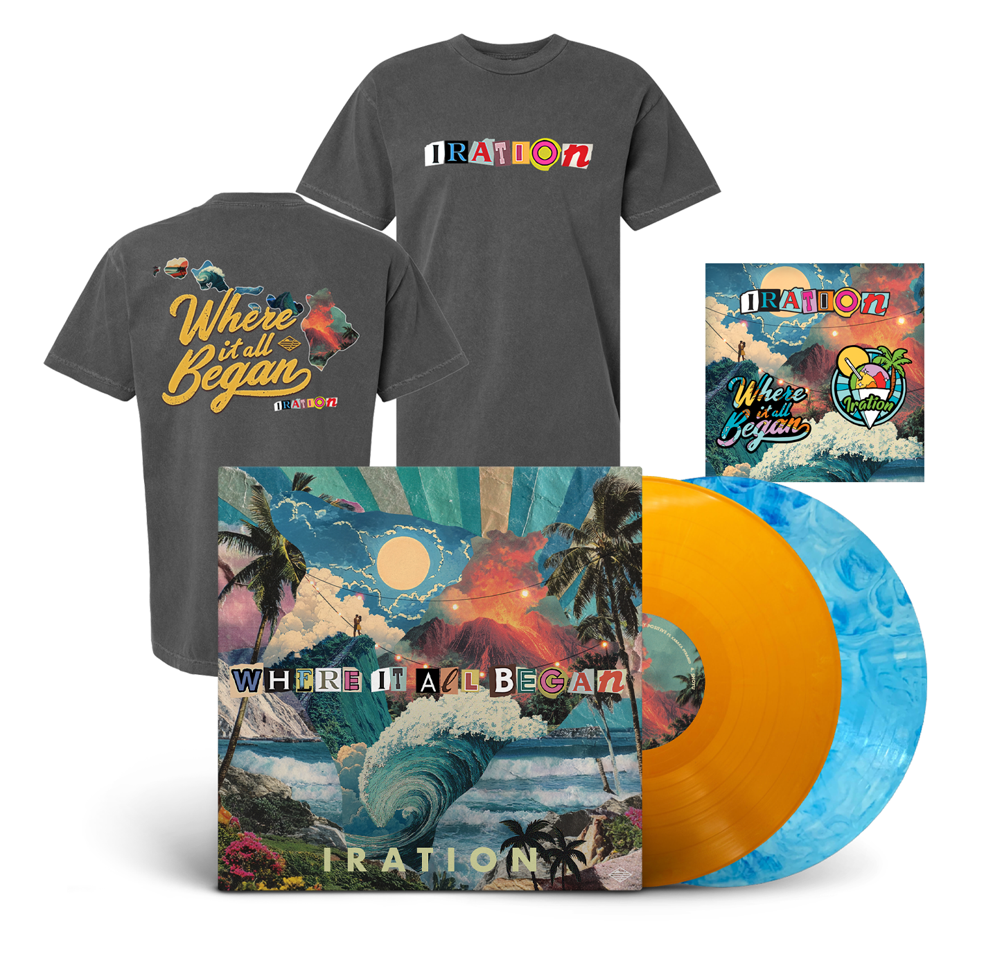 Where It All Began Vinyl [Hi-Melt Blue or Lava Orange] + Tee + Pin Pack Bundle (Pre-Order)