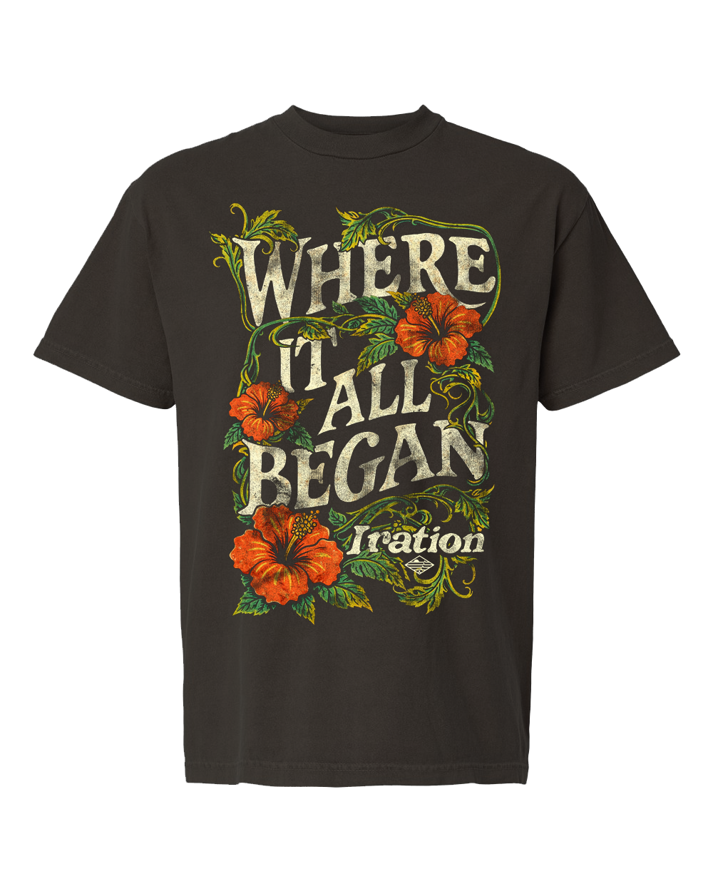 Where It All Began Flowers Tee (Vintage Black)