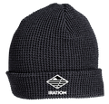 Waffle Knit Beanie Embroidered Logo (Black)