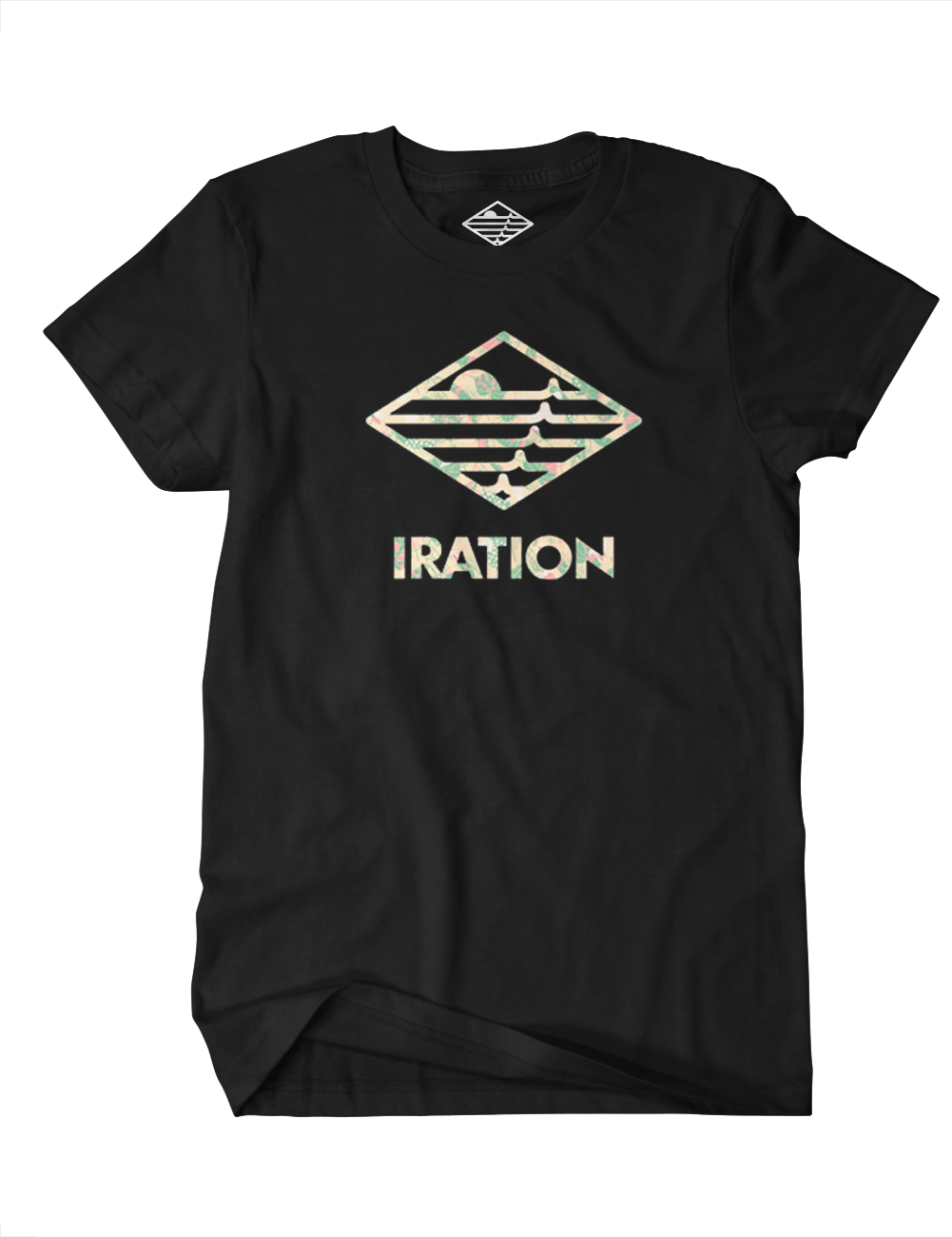 Floral Pattern Logo Tee (Black) [ONLY MEDIUM AVAILABLE]