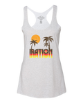 Women's Retro Palm Tank (Vintage White)