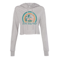 Women's Zen Island Crop Hoodie (Heather Gray)