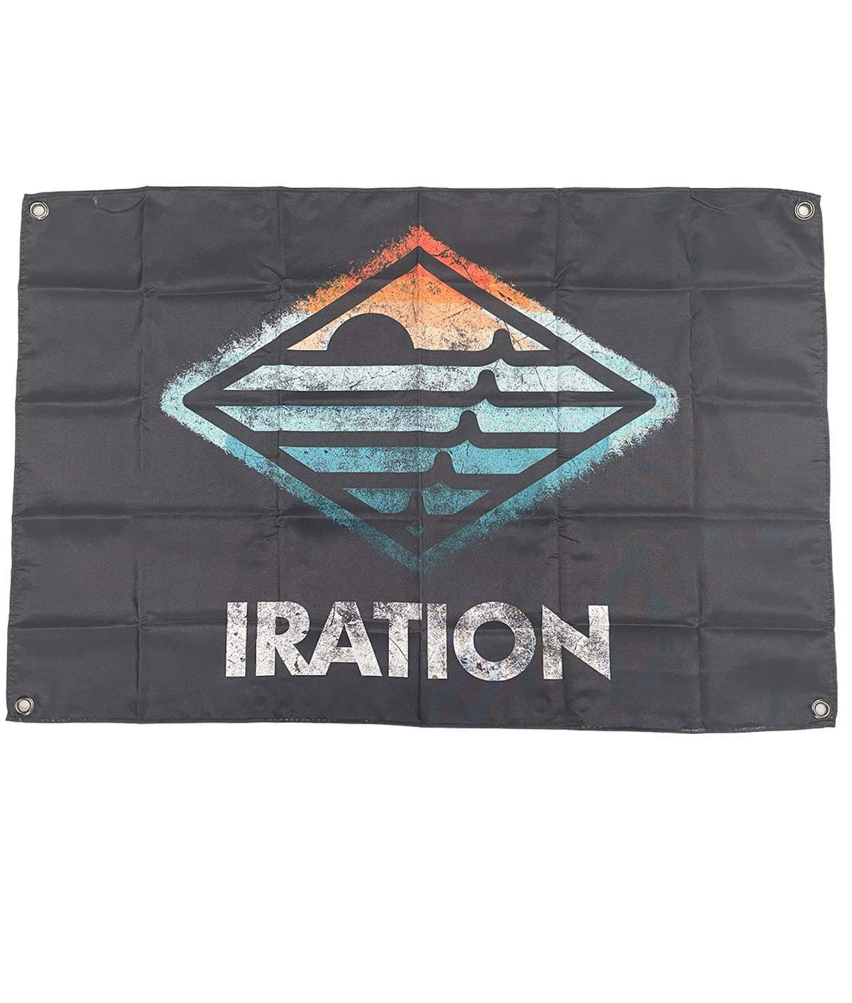 Iration Distressed Diamond Logo Flag