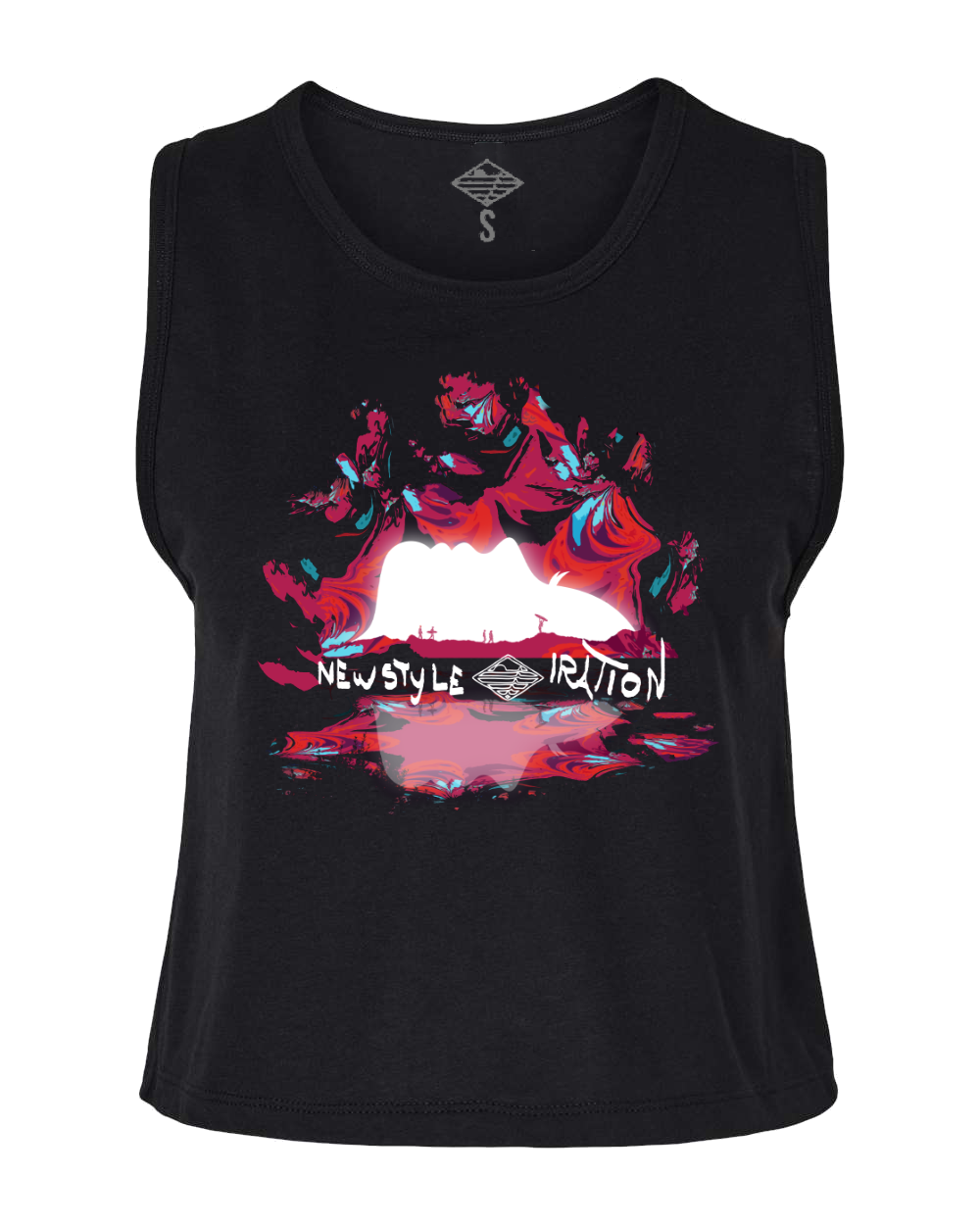 Women's New Style Crop Tank (Black)