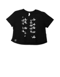 Women's Origami Crop Top (Black) [ONLY SMALL & MEDIUM AVAILABLE]